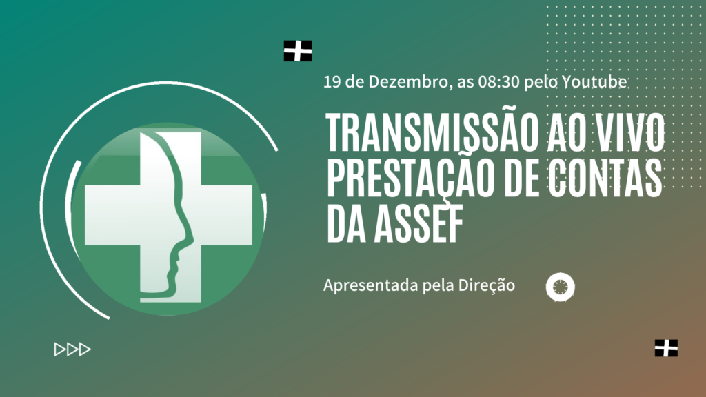 Imagem do banner Transmissão ao vivo prestaçao de Contas Assef, dia 19 de dezembro de 2020, às 08:30 da manhã.